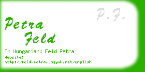 petra feld business card